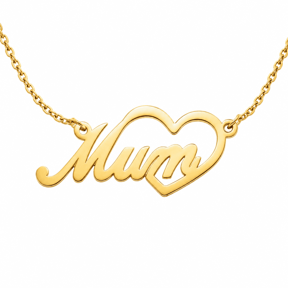 Pandantiv Mama cu inimă din aur 14K