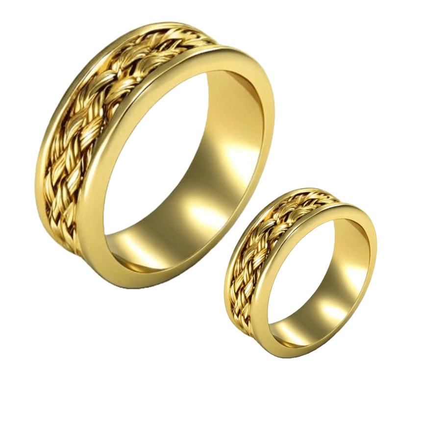 Verigheta dama/barbat din aur galben 14K
