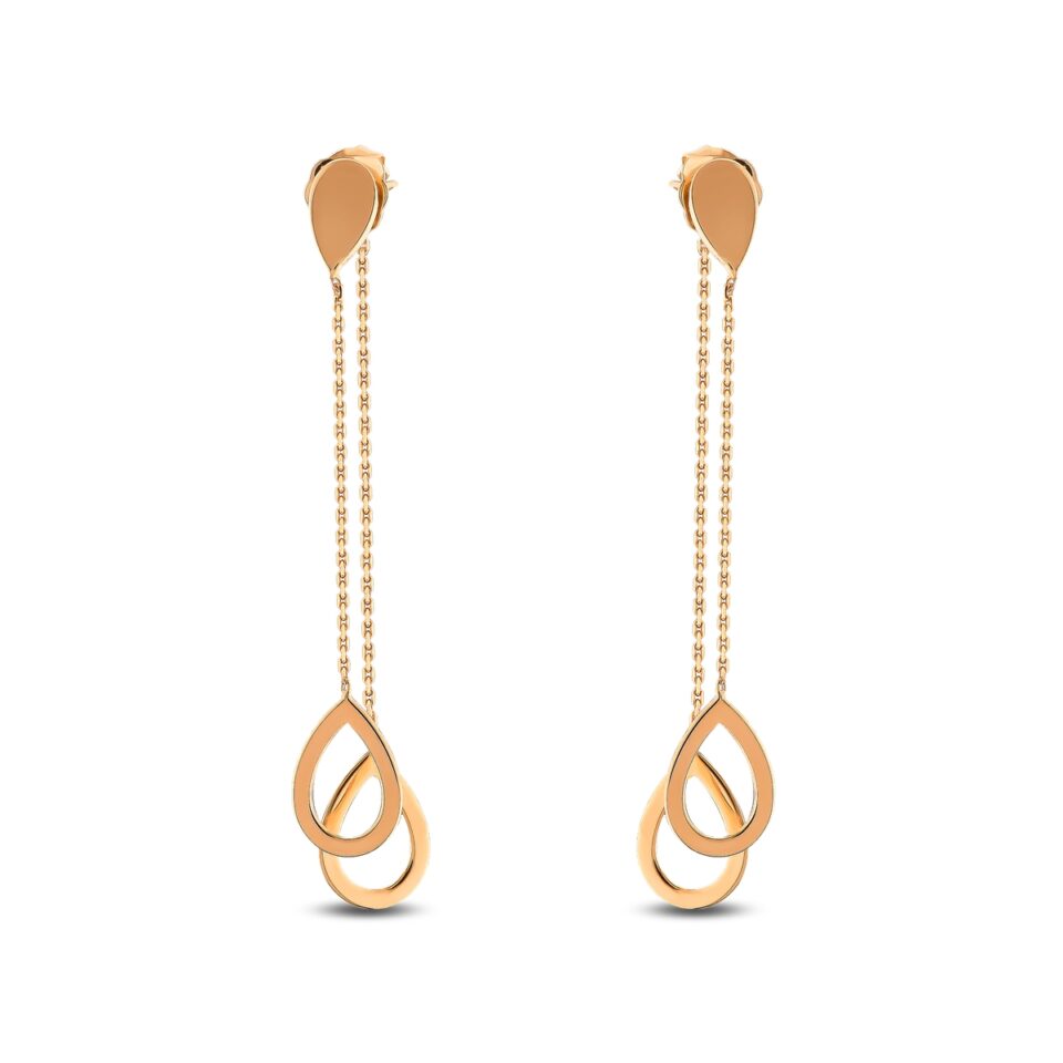 Cercei din aur de 14k, model lacrimă, eleganță atemporală