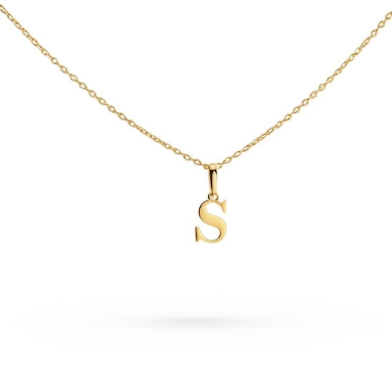 Pandativ din aur de 14k in forma de litera S