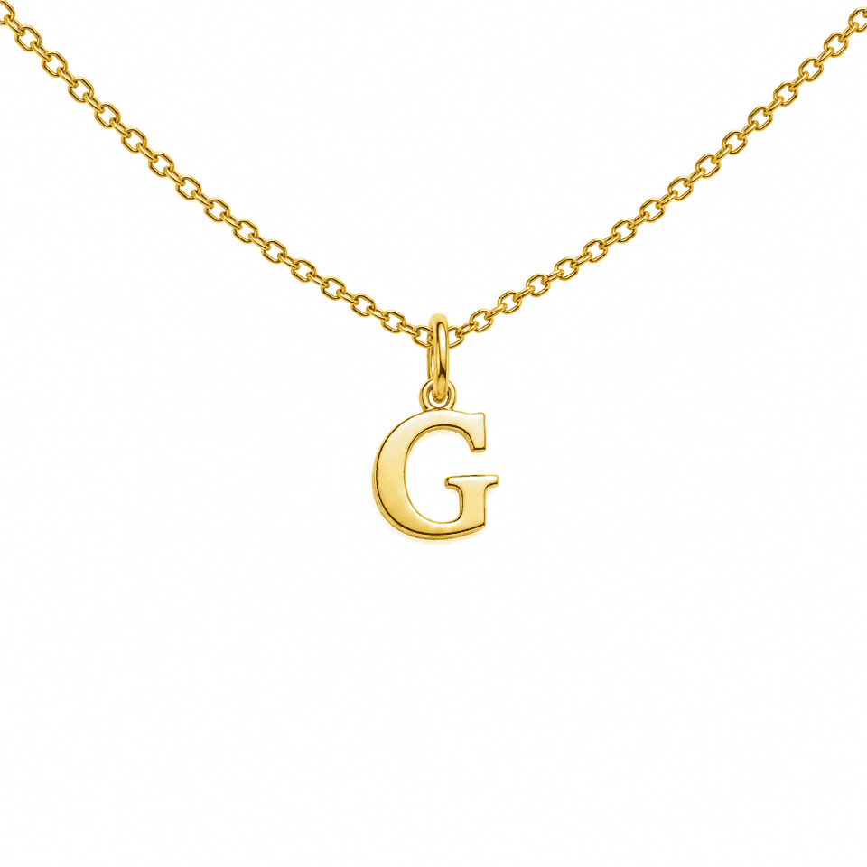 Pandantiv litera G din aur 14K