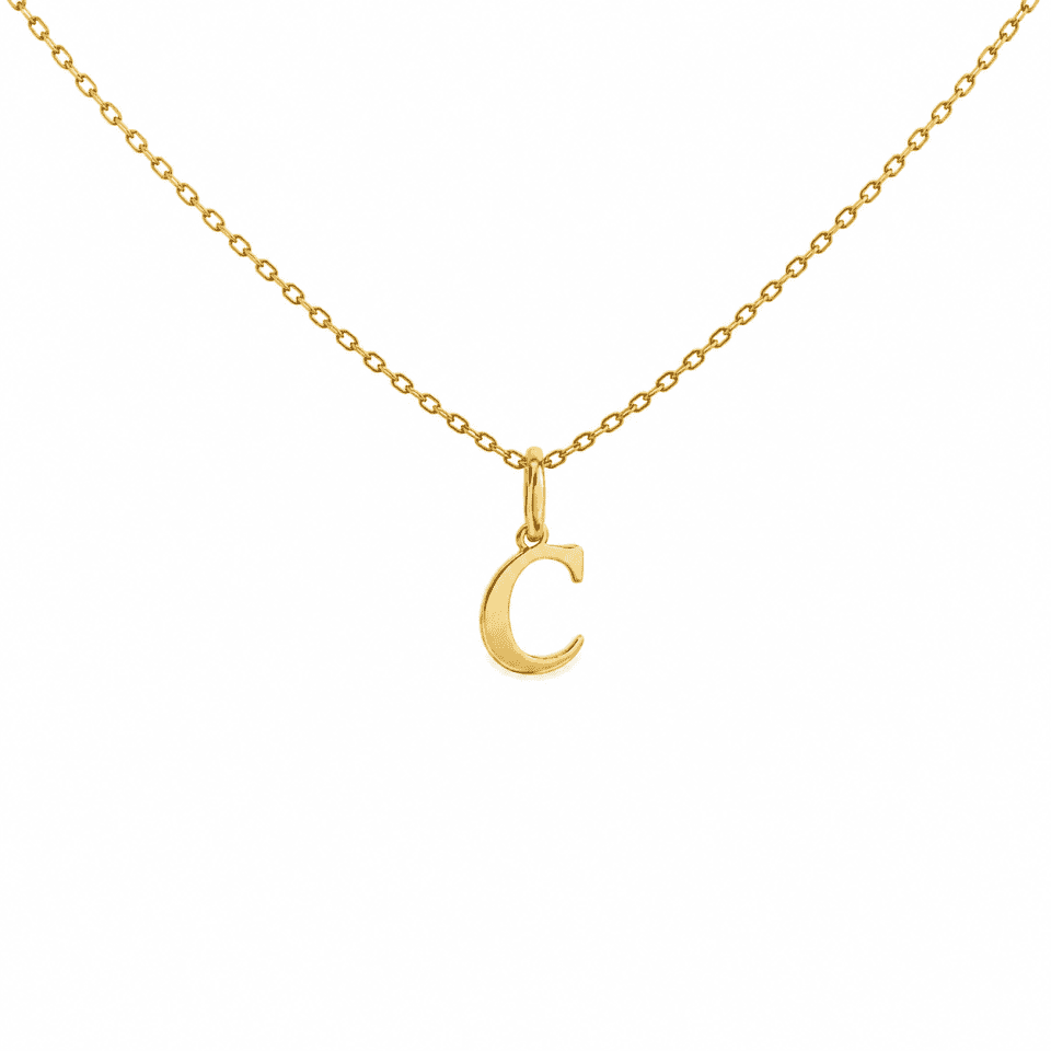 Pandantiv litera C din aur 14K