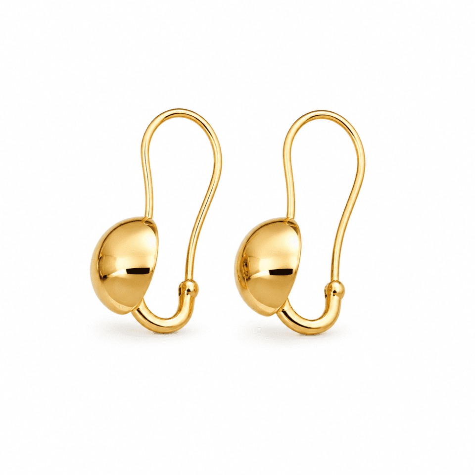 Cercei Aur 14K Bobițe Tortiță – Design Clasic Elegant