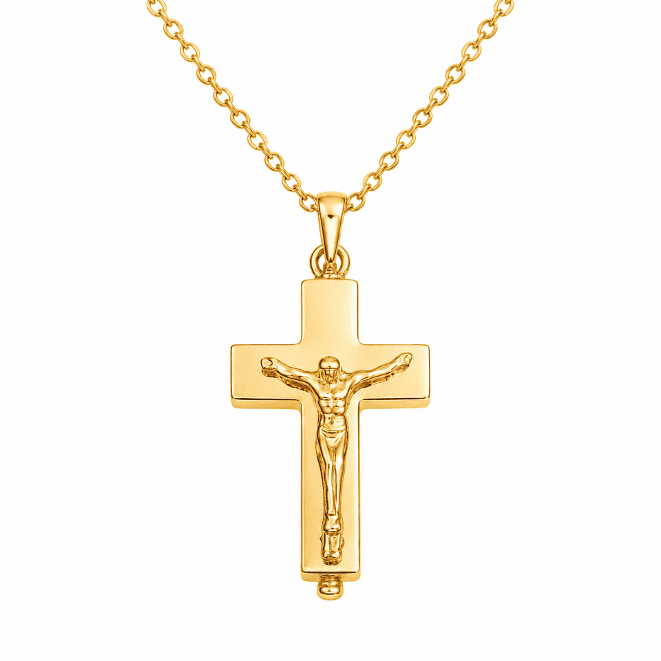 Pandantiv crucifix din aur 14K