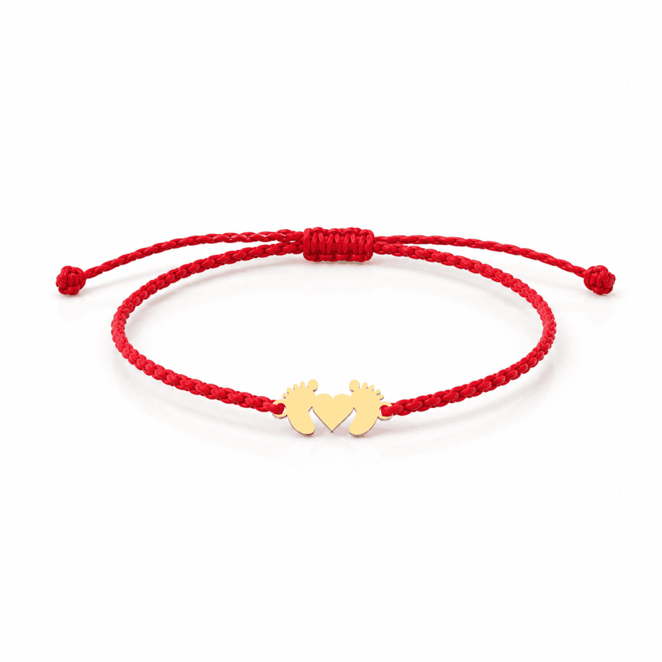 Brățară Baby Feet din aur galben 14K