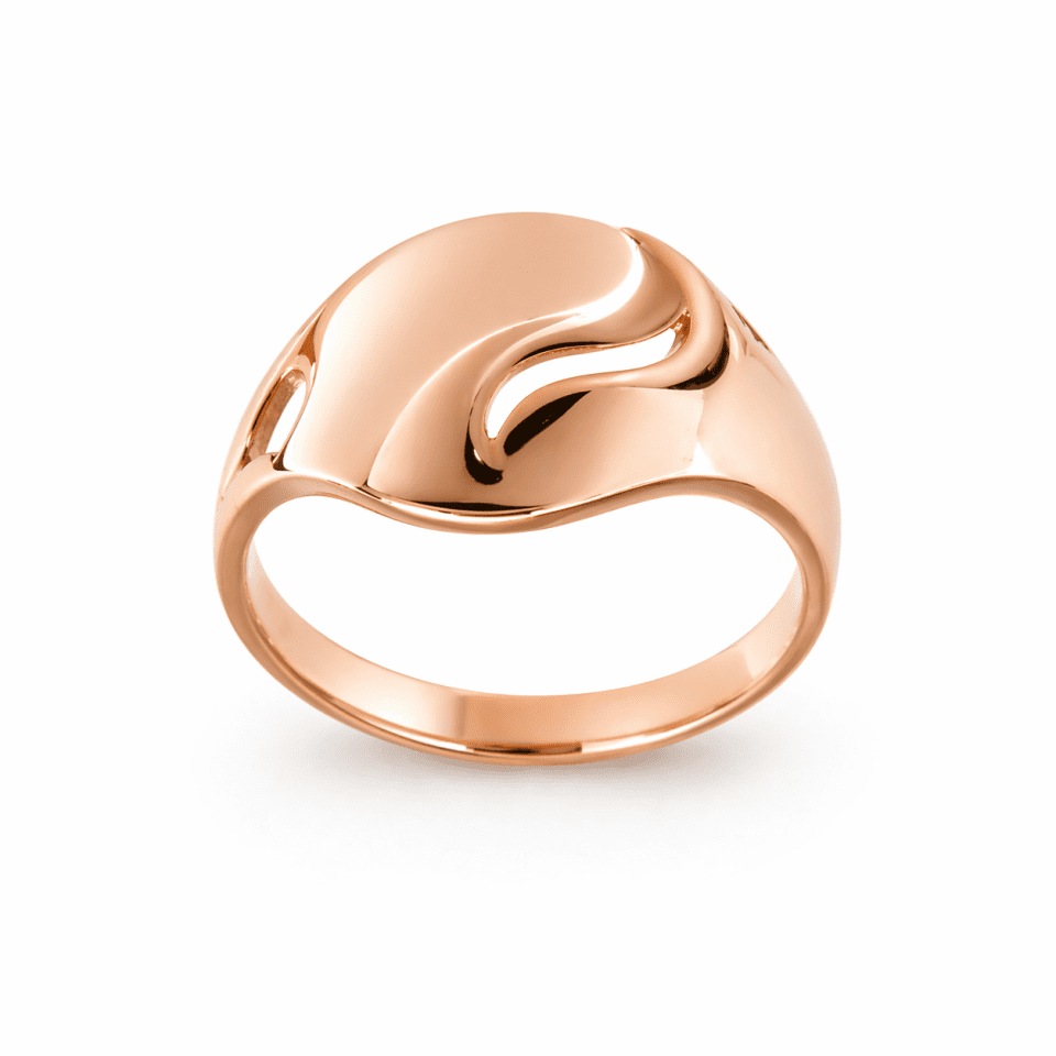 Inel din Aur 14K Roze Model Modern