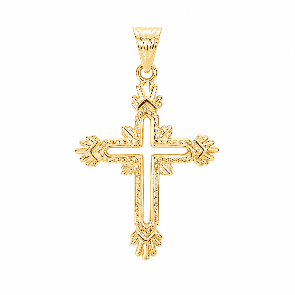 Pandantiv Aur 14K Cruce Diamant – Eleganță și Spiritualitate